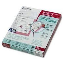 C-Line Products, Inc. Top Load Nonglare Poly Heavy Sheet Protectors for 11 x 8-1/2 Inserts, 100/Box (CLI62028)