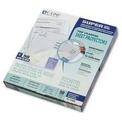 C-Line Products, Inc. Top Load Nonglare Poly Super Heavy Sheet Protectors for 11-8-1/2 Inserts, 50/Box (CLI61008)