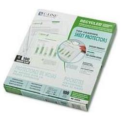 C-Line Products, Inc. Top Load Reduced Glare Recycled Polypropylene Sheet Protectors, 100/Box (CLI62029)