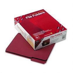 Smead Manufacturing Co. Top Tab File Folders, Double-Ply Top, 1/3 Cut, Letter, Maroon, 100/Box (SMD13084)