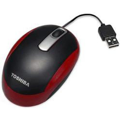Toshiba USB Laser Mini Mouse - Laser - USB - Red