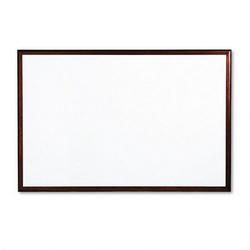 Quartet Manufacturing. Co. Total Erase® Porcelain Magnetic Marker Board, Solid Mahogany Frame, 72 x 48 (QRT2547M)