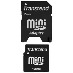 TRANSCEND INFORMATION Transcend 128MB miniSD Memory Card - 128 MB