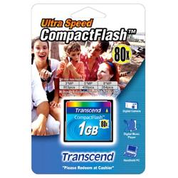 TRANSCEND INFORMATION Transcend 1GB CompactFlash Card - 80x - 1 GB