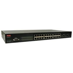 TRANSITION NETWORKS Transition Networks MIL-SM2401MAF PoE Advanced Managed Ethernet Switch - 2 x SFP (mini-GBIC) Shared - 24 x 10/100Base-TX LAN, 2 x 10/100Base-TX