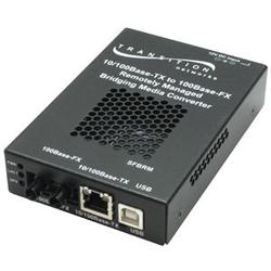 TRANSITION NETWORKS Transition Networks SFBRM1011-100 Fast Ethernet Media converter - 1 x RJ-45 , 1 x ST - 10/100Base-TX, 100Base-FX