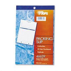 Tops Business Forms Triplicate Carbonless Packing Slip Book, 50 Sets/Book (TOP46639)