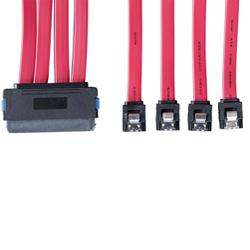 Tripp Lite 4-in-1 SAS Cable - 3.28ft - Red