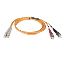 Tripp Lite Fiber Optic Duplex Patch Cable - 2 x ST - 2 x LC - 16.4ft - Orange