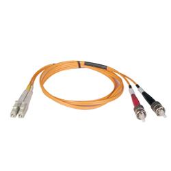 Tripp Lite Fiber Optic Duplex Patch Cable - 2 x ST - 2 x LC - 29.53ft - Orange