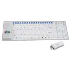 Tripp Lite IN3010KB Wireless Multimedia Flexible Keyboard - USB - White