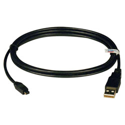 Tripp Lite USB 2.0 A to 4-Pin Mini B Gold Cable - 1 x Type A USB - 1 x Mini Type B USB - 6ft - Black