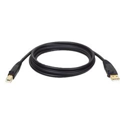Tripp Lite USB 2.0 Gold Cable - 1 x Type A USB - 1 x Type B USB - 6ft - Black