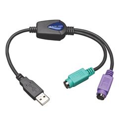 Tripp Lite USB to PS/2 Adapter - Type A Male USB to 2 x 6-pin mini-DIN Female