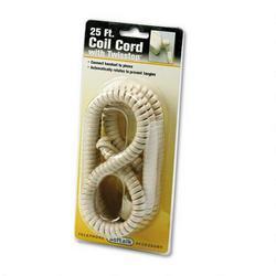 Softalk Sales Co. Twisstop™ Detangler with Coiled, 25-Foot Phone Cord, Ivory (SOF03205)