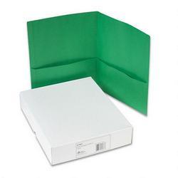 Avery-Dennison Two-Pocket Portfolios, Embossed Paper, 30-Sheet Capacity, Green, 25/Box (AVE47987)
