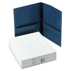 Avery-Dennison Two-Pocket Report Covers with Prong Fasteners, 11x8-1/2, Dark Blue, 25/Box (AVE47975)