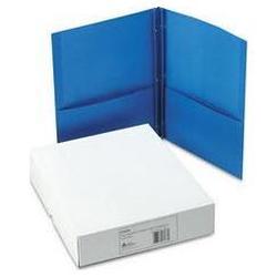Avery-Dennison Two-Pocket Report Covers with Prong Fasteners, 11x8-1/2, Light Blue, 25/Box (AVE47976)