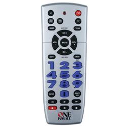One For All UEI Value Line Remote Control - TV, VCR, DVD Player, Satellite Receiver, CD Player, Cable Box, TV/DVD Combo, TV/VCR Combo - Universal Remote