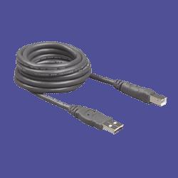 BELKIN COMPONENTS USB Cable, 2.0, Supports 127 Devices, 480Mbps, 16'Cord,Black (BLKF3U13316S)