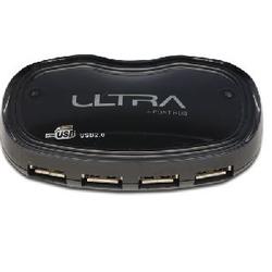 Ultra 4 Port USB 2.0 Hub - 4 x 4-pin Type A Female USB 2.0 - USB Downstream, 1 x 4-pin Type B Female USB 2.0 - USB Upstream - External