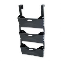RubberMaid Ultra™ Hot File® Three-Pocket Wall File Set with Hangers, Legal Size, Black (RUB18583)