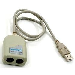 UNITECH AMERICA Unitech USB Adapter Cable PS2 Scanner to USB - 6-pin PS/2 Female to 4-pin USB - Type A Male - 2.08ft