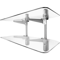Vantage Point AXWG02-S A/V Component Shelf System - Glass - Silver