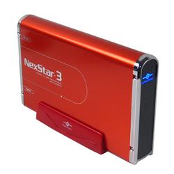 Vantec NexStar 3 NST-360U2-RD 3.5 Hard Drive Enclosure - Storage Enclosure - 1 x 3.5 - 1/3H Internal - Brilliant Red