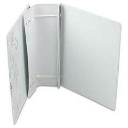 Charles Leonard Inc. VariCap6™ Expandable 1 - 6 Post Binder for 11x8-1/2 Sheets, White/Clear Overlay (LEO61605)