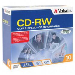 VERBATIM Verbatim 32x CD-RW Media - 700MB - 10 Pack