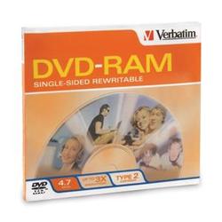 VERBATIM Verbatim 3x DVD-RAM Media - 4.7GB