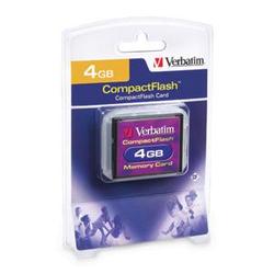 VERBATIM CORPORATION Verbatim 4 GB CompactFlash Card - 4 GB (95188)