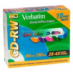 VERBATIM Verbatim DataLifePlus 4x CD-RW Media - 700MB - 10 Pack