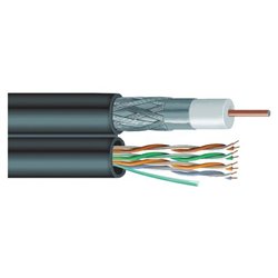 Vextra V6C5E Siamese RG6 Coax/Cat-5E Cable (1000-Ft, Reel, Black)