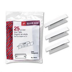 Smead Manufacturing Co. Vinyl Tabs & Inserts for Hanging File Folders, 1/3 Cut, Clear/White, 25/Pack (SMD64615)