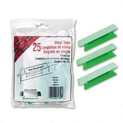 Smead Manufacturing Co. Vinyl Tabs & Inserts for Hanging File Folders, 1/3 Cut, Green/White, 25/Pack (SMD64619)