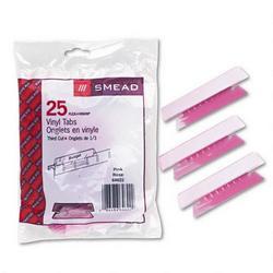 Smead Manufacturing Co. Vinyl Tabs & Inserts for Hanging File Folders, 1/3 Cut, Pink/White, 25/Pack (SMD64622)