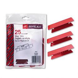 Smead Manufacturing Co. Vinyl Tabs & Inserts for Hanging File Folders, 1/3 Cut, Red/White, 25/Pack (SMD64623)