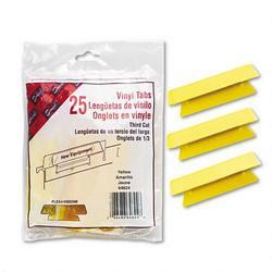 Smead Manufacturing Co. Vinyl Tabs & Inserts for Hanging File Folders, 1/3 Cut, Yellow/White, 25/Pack (SMD64624)