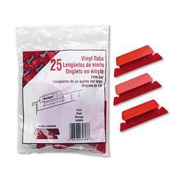 Smead Manufacturing Co. Vinyl Tabs & Inserts for Hanging File Folders, 1/5 Cut, Red/White, 25/Pack (SMD64608)