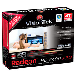 VISIONTEK VisionTek HD2400PRO Over Clocked 256MB DDR2 PCIe (HDMI, DVI-I, VGA) Video Card