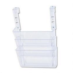 Deflecto Corporation Wall Pocket System, 3-Letter Pockets, 13 x4 x20 , Clear (DEF73501RT)
