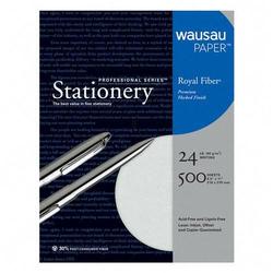 Wausau Papers Wausau Paper Royal Fiber Paper - Letter - 8.5 x 11 - 24lb - Smooth - 500 x Sheet