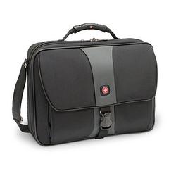 SWISS GEAR by WEGNER Wenger Swissgear Single Gusset Notebook Bag - Clam Shell - Poly - Black