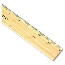 Acme United Corporation Westcott® Beveled Wood Ruler with Single Metal Edge, 12 Long (ACM05011)