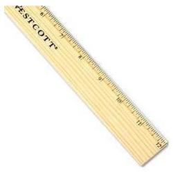 Acme United Corporation Westcott® Budget 12 Metric Wood Ruler with Single Metal Edge (ACM10375)
