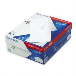 Westvaco White Wove Business Envelopes, #10, Gummed Flap , 4-1/8 x 9-1/2, 500/Box (WEVCO125)