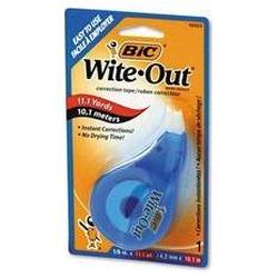 Bic Corporation Wite-Out® Brand Correction Tape, 1-Line, White, 1/6 x 400 , Dispenser (BICWOTAPP11)