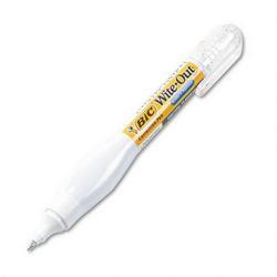 Bic Corporation Wite-Out® Shake'n Squeeze™ Correction Pen, Needle-Point Tip, Pocket Clip, 8 ml (BICWOSQP11)
